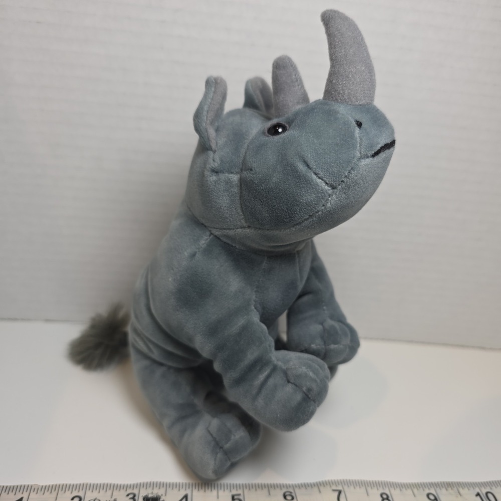 Gund Black Rhino World Wildlife Fund Gray Rhinoceros Plush Animal WWF #42186